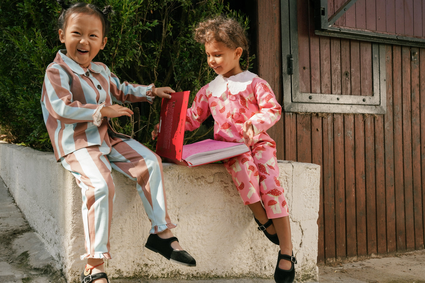 MIMAS jumpsuit long sleeve - PINK BOREAL (kids)