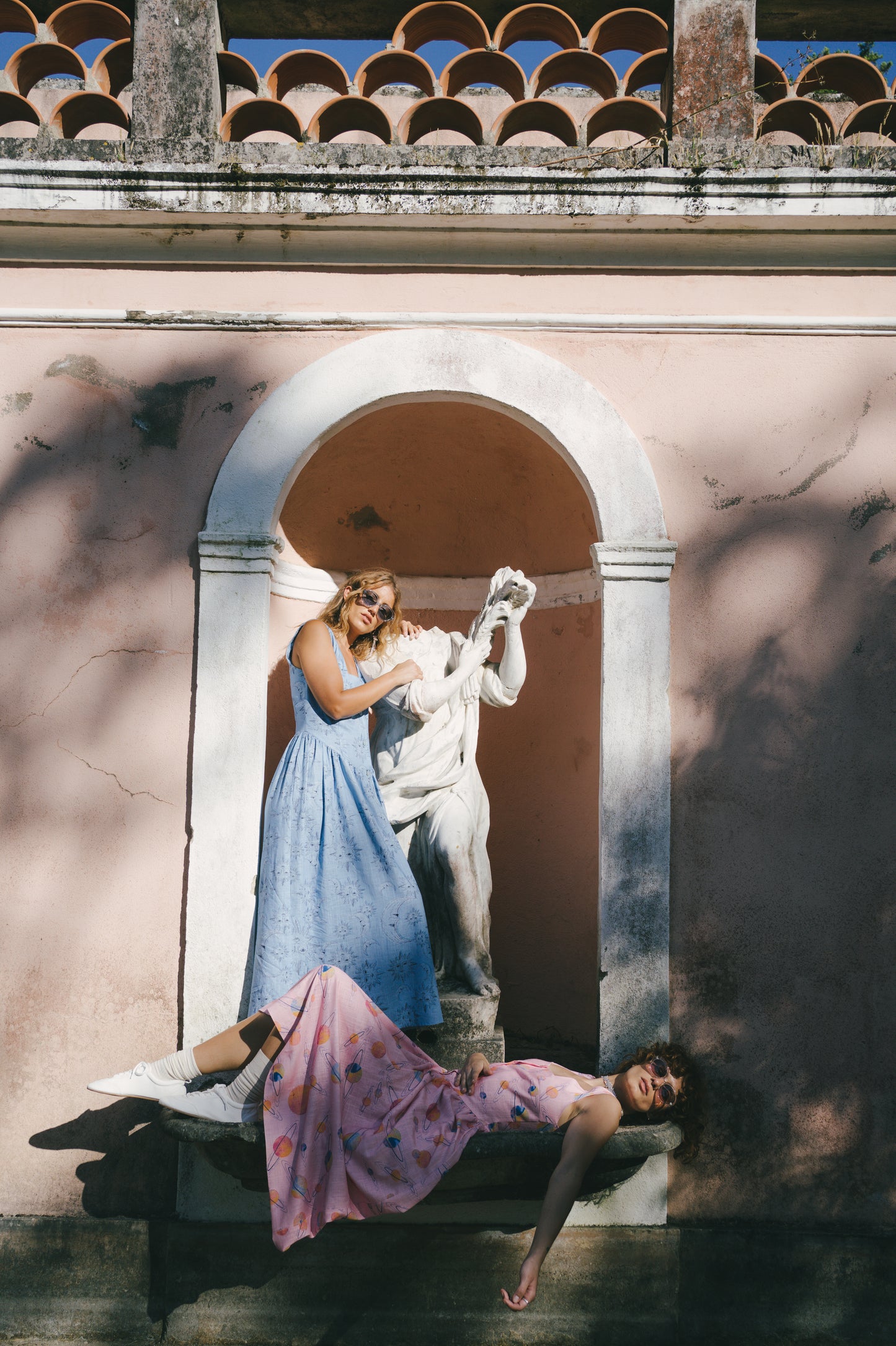 PALLENE maxi dress - BLUE ECLIPSE