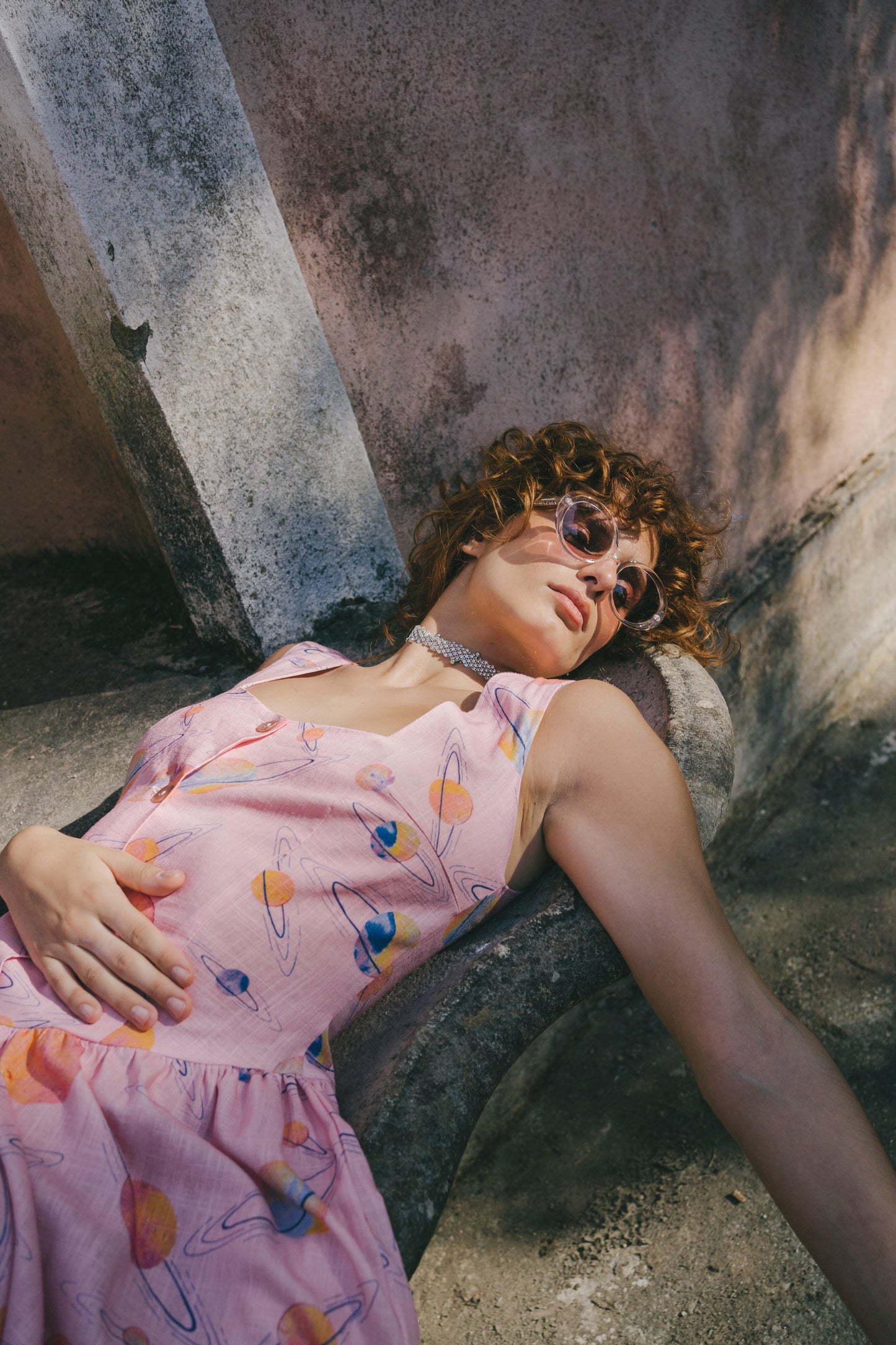 PALLENE maxi dress - PINK VENUS ET SATURNE