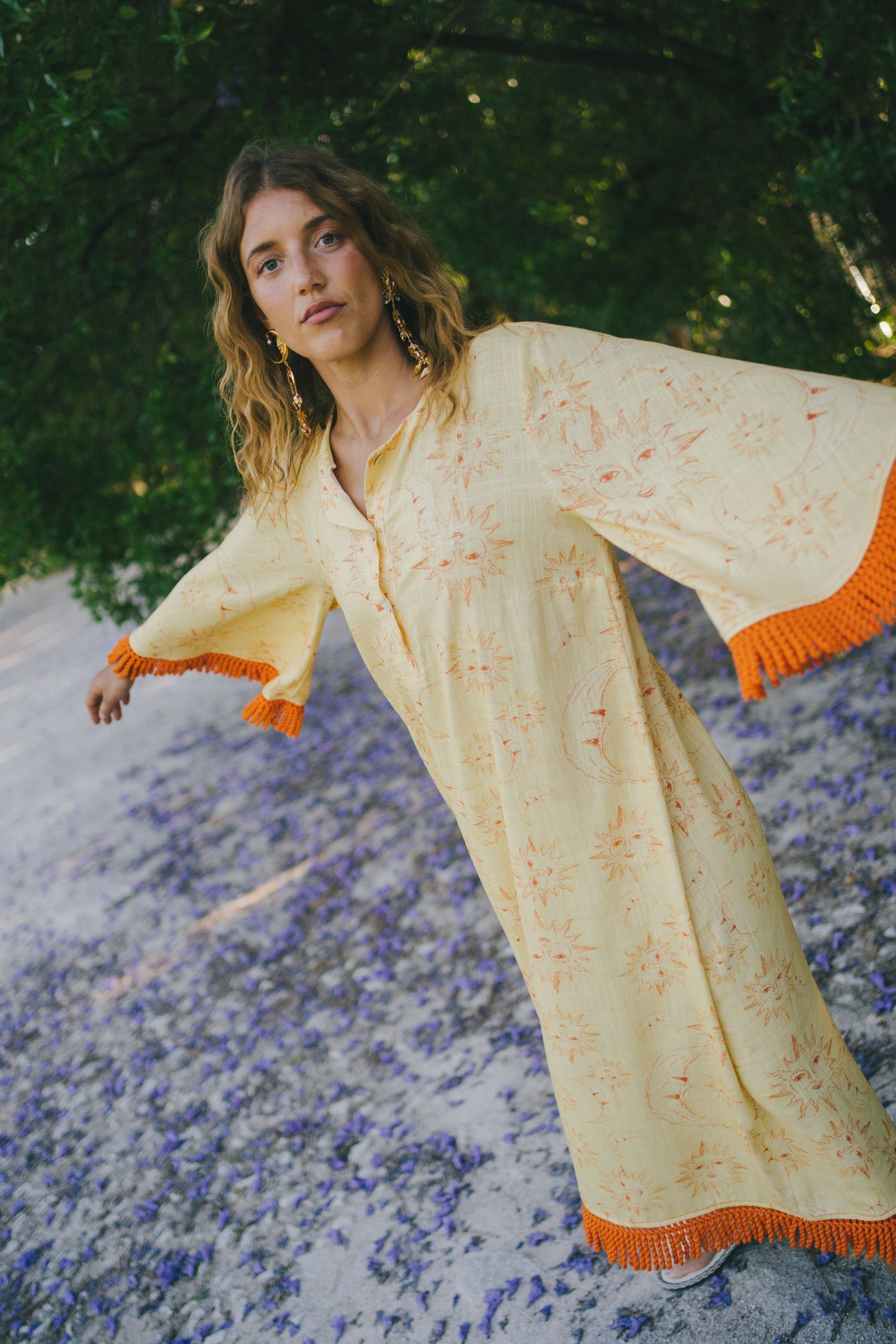 PAN maxi dress - YELLOW ECLIPSE