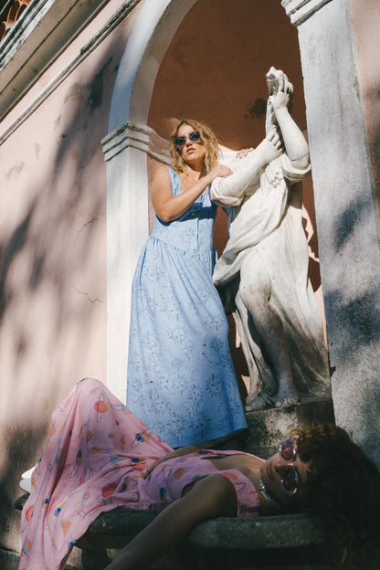 PALLENE maxi dress - BLUE ECLIPSE