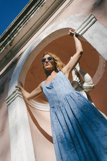 PALLENE maxi dress - BLUE ECLIPSE